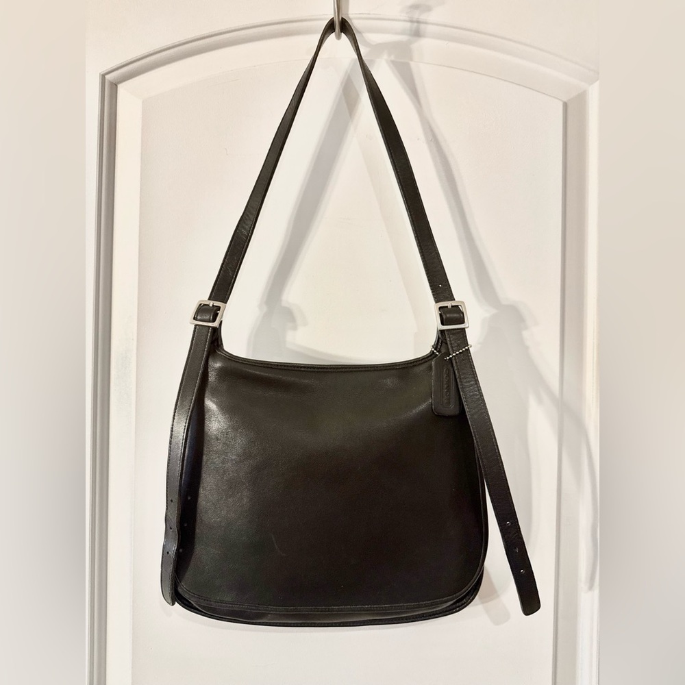 Coach Leather Messenger Flap Shoulder Bag Vintage